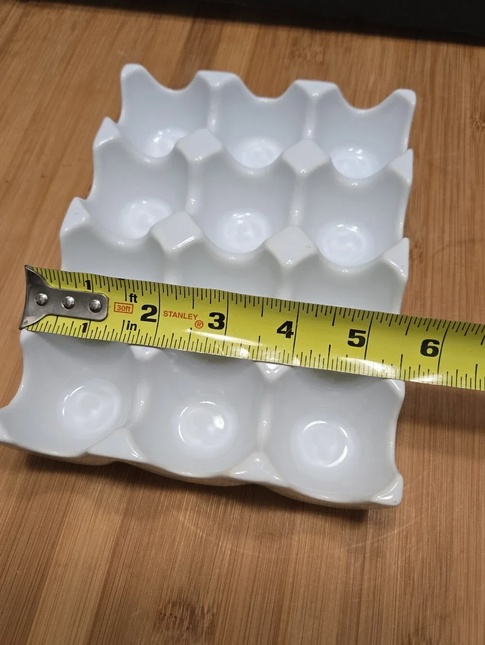 Large White Ceramic Egg Crate  12 Tray Holder Easter Egg Tray multipurpose